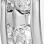 1/10 ct. t.w. Diamond Huggie Earrings in Rhodium Plated Sterling Silver