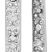 1/4 ct. t.w. Diamond In and Out Hoop Earrings in Rhodium Plated Sterling Silver