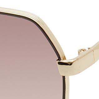 Metal Geometric Frame Sunglasses