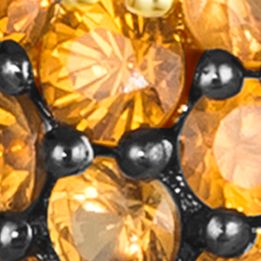 1/2 ct. t.w. Pomegranate Garnet™, 3/4 ct. t.w. Light Spessartite, 1/2 ct. t.w. Dark Spessartite, 5/8 ct. t.w. Light Citrine Ombré Earrings in 14K Honey Gold™