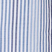 Petite Blue Bayou Pinstripe Embroidered Sleeve Top