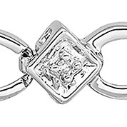 1/6 ct. t.w. Diamond Bracelet in Rhodium Plated Sterling Silver