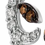 Chocolatier® Earrings featuring 3/4 ct. t.w. Vanilla Diamonds®, 3/4 ct. t.w. Chocolate Diamonds® in 14K Vanilla Gold®