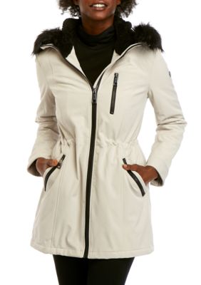 Calvin Klein Zp Front Faux Fur Hood Soft Shell Jacket | belk