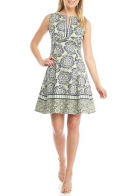 Maggy London Sleeveless Printed Fit and Flare Dress | belk