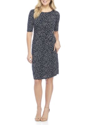 Laura Jeffries Side-Ruched Dress with Buckle | belk