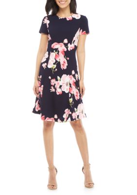 Jessica Howard Textured Floral Fit and Flare Dress | belk