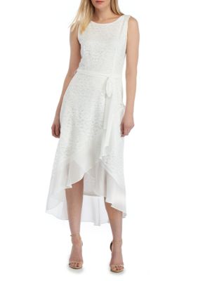 Sandra Darren Sleeveless Lace Wrap Dress | belk