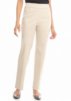 Alfred Dunner Petite Classic Allure Stretch Pull On Average Pants | Belk