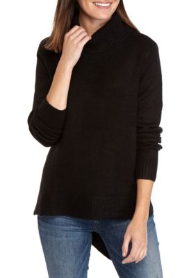 New Directions® Women's Asymmetrical Mock Neck Solid Sweater | belk