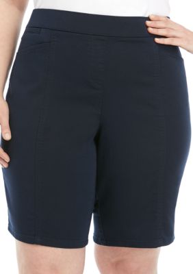 Kim Rogers® Plus Size Cotton Bermuda Shorts | belk