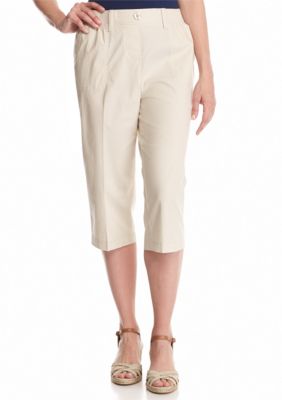 Kim Rogers® Petite Knit Waist Capri Pants - Belk.com