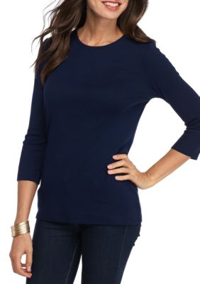 Kim Rogers® Ribbed Solid Knit Top | belk