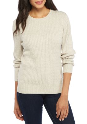 Kim Rogers® Cable Crew Sweater | belk
