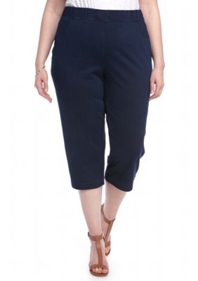 Kim Rogers® Plus Size Knit Pull On Capri Pants | belk
