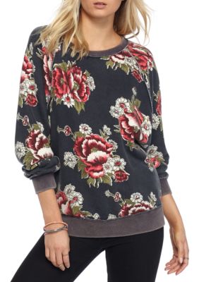 Free People Go On Get Floral Pullover Sweater | belk