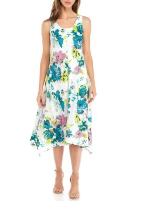 Grace Elements Linen Floral Tank Dress | belk