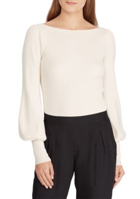 Lauren Ralph Lauren Puff Sleeve Sweater | belk
