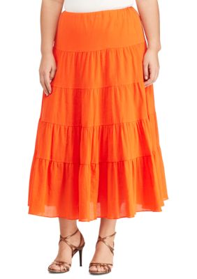 Lauren Ralph Lauren Plus Size Cotton Gauze Maxi Skirt | belk