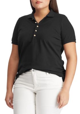 Lauren Ralph Lauren Plus Size Stretch Piqué Polo Shirt | belk