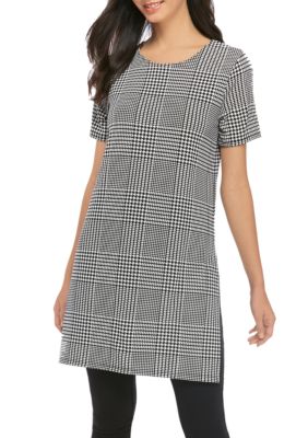 Calvin Klein Plaid Knit Tunic Dress | belk