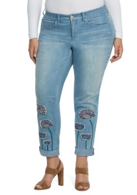 Tæmme påske Blandet Vintage America Blues Plus Size Embroidered Jeans | belk