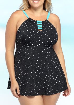 Kim Rogers® Plus Size DD High Neck Swim Dress | belk