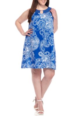 Kim Rogers Plus Size Sleeveless Paisley Print Dress | Belk