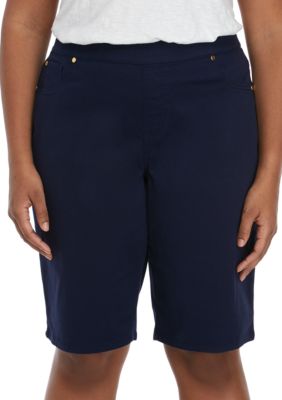 Kim Rogers® Plus Size Pull On Bermuda Shorts | belk