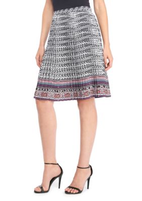 THE LIMITED Flared Crepe Pleated Skirt | belk