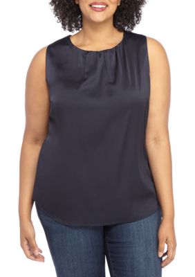 THE LIMITED Plus Size Satin Shell Top | belk