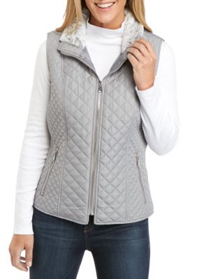 New Directions® Vest with Faux Fur Collar | belk