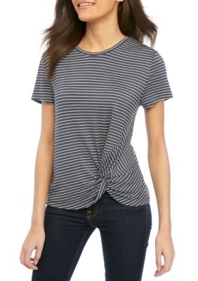 Madison Knot Front Tee | belk