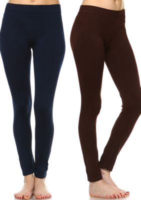  NEW YOUNG 2 Pack Plus Size Fleece Lined Leggings Women-1X-4X  High Waist Winter Tummy Control Thermal Warm Yoga Pants Workout Black