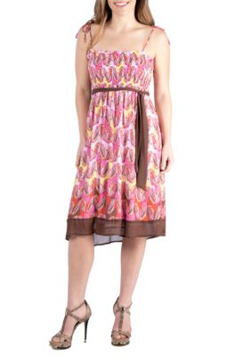 24seven Comfort Apparel Flowy Pink Sleeveless Dress | belk