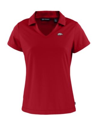 Houston Astros Cutter & Buck Women's Daybreak Eco Recycled V-Neck Polo - Red