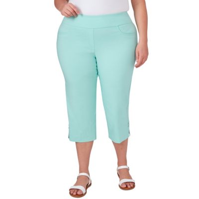 Plus Size Napa Valley Cotton Super Stretch Pull on Pants-Short - Boscov's