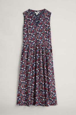 Pockets For Women - Shelter Bay Sleeveless Jersey Midi Dress