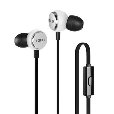 Edifier P293 In-Ear Computer Headset - Earbud Headphones Iem With Mic And Remote - White