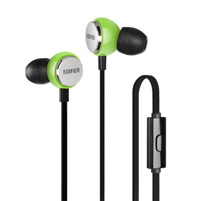 Edifier P293 In-Ear Computer Headset - Earbud Headphones Iem With Mic And Remote - Green