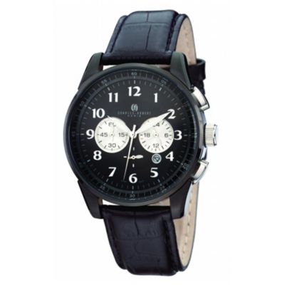 Masquerade Uk Ltd Mens Matte Black Finish Stainless Steel Case Chronograph Quartz Watch #3824-B