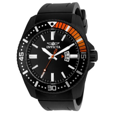 Invicta 21449 Mens Pro Diver Quartz 3 Hand Black Dial Watch 215 Mm
