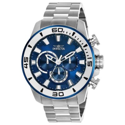 Invicta 22586 Mens Pro Diver Quartz Chronograph Dial Watch, Blue -  886678276141