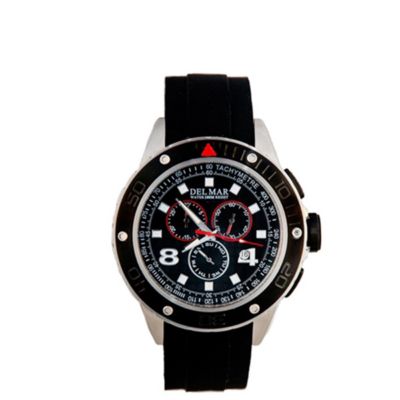 Costa Del Mar 50217 Mens 100 Meter Rugged Sport Chronograph Watch With Black Silicone Strap