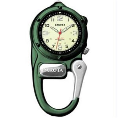 Dakota Watch Company 3806-0 Mini Clip Microlight Cream Military Dial Green Case