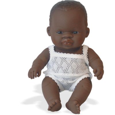 Miniland Educational Corporation 31124 New Born Baby Doll African Girl 8 1/4