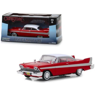 Greenlight 86529 1 By 43 Scale Diecast For 1958 Plymouth Model Car, Fury Red Christine
