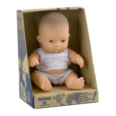 Miniland Educational Corporation 31125 Newborn Baby Doll Asian Boy 8 1/4
