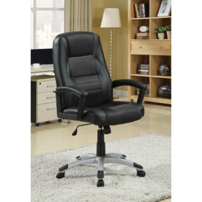 Duna Range Leather & Mesh, Modern High Back Executive Desk Chair, Black
