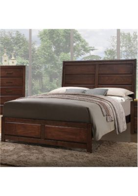 Duna Range Transitional Style Classy Queen Size Bed, Brown